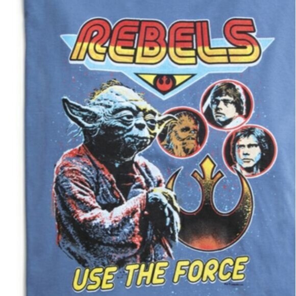 STAR WARS Mens T-Shirt Medium Rebels Yoda Skywalker Chewy Han Disney Mandalorian - Picture 2 of 7